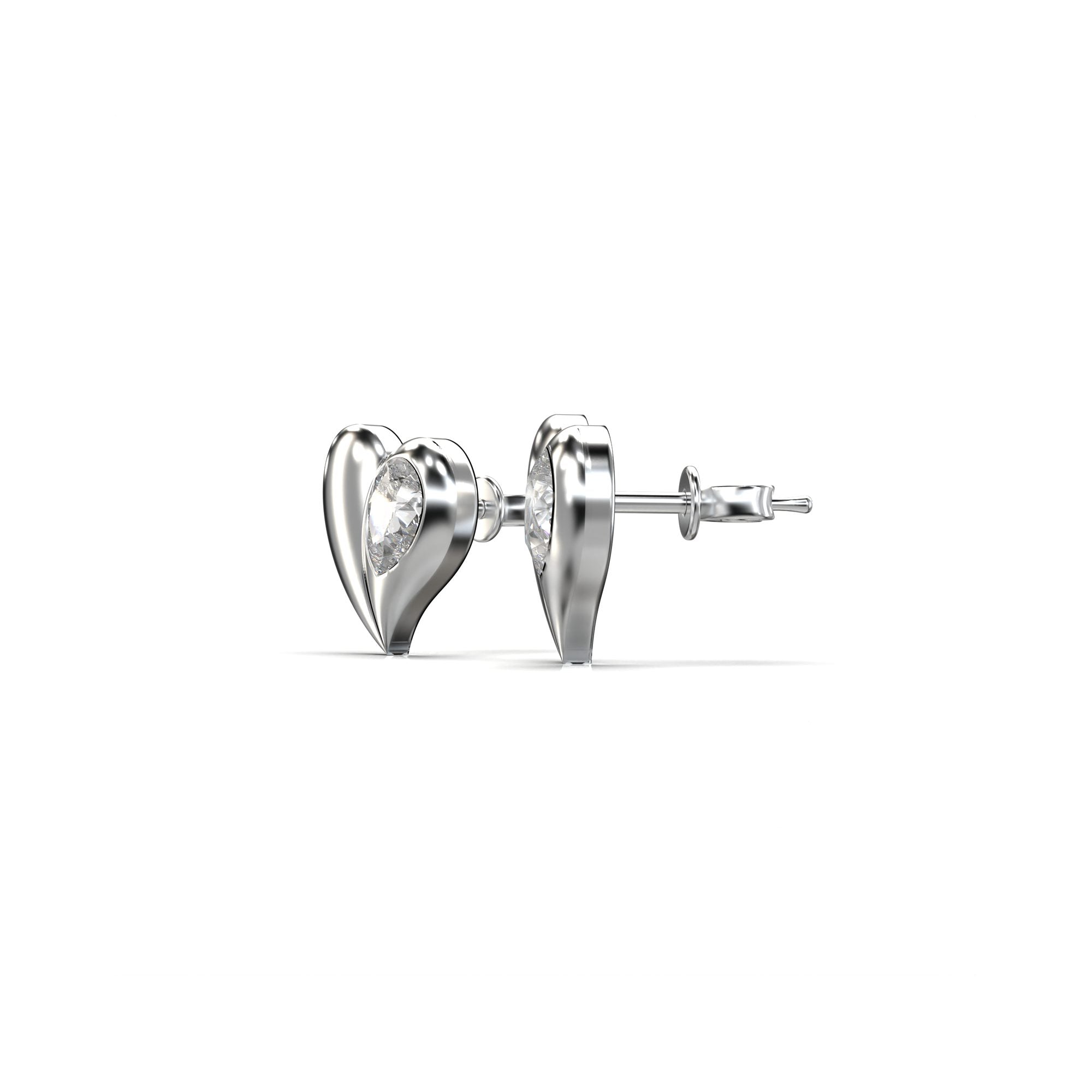 Eve Heart Radiance Stud Earrings