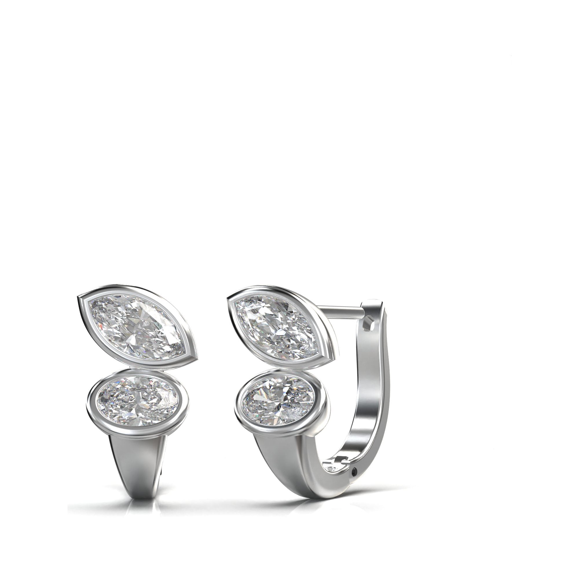 Eve Marquise Radiance Hoop Earrings