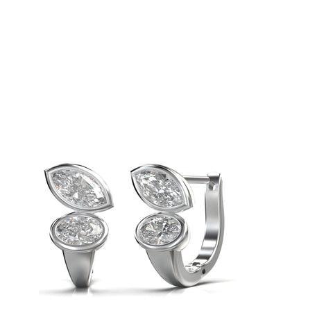 Eve Marquise Radiance Hoop Earrings
