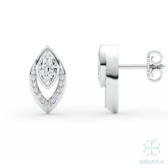 Marquise Shimmer Stud Earrings - view 1