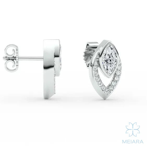 Marquise Shimmer Stud Earrings - view 2
