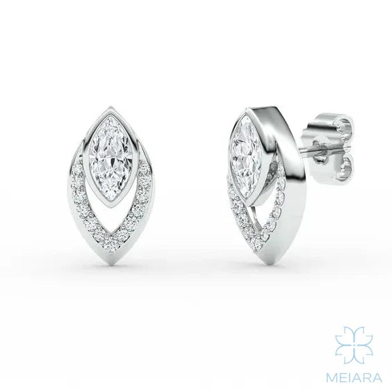 Marquise Shimmer Stud Earrings - view 3