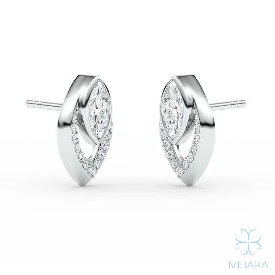 Marquise Shimmer Stud Earrings - view 4