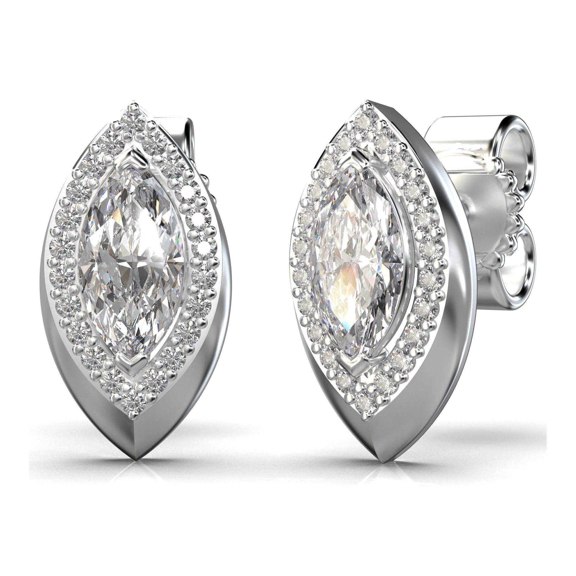 Eve Marquise Shimmer Stud Earrings