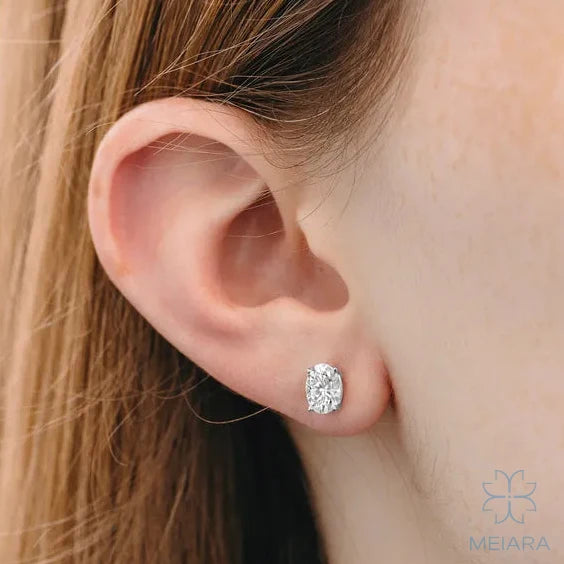 Eve Oval Grace Stud Earrings