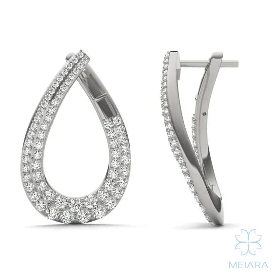 Teardrop Wraparound Hoop Earrings - view 1