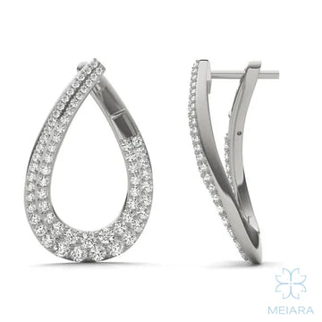 Teardrop Wraparound Hoop Earrings - view 1