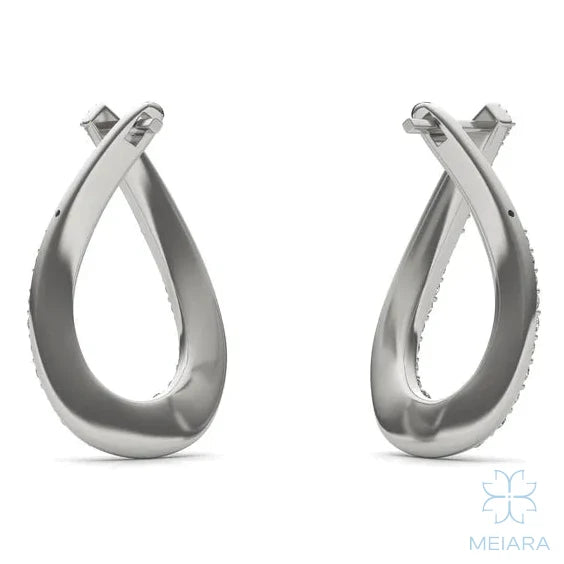 Teardrop Wraparound Hoop Earrings - view 5