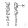 Aria Radiant Four Stone Drop Earrings