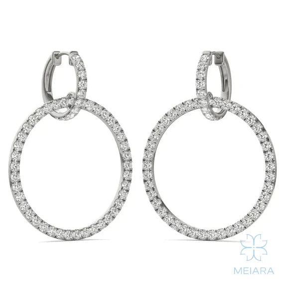 Infinite Drop Hoop Earrings - view 4