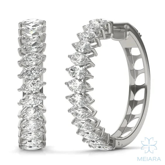 Asymmetric Couture Hoop Earrings - view 3