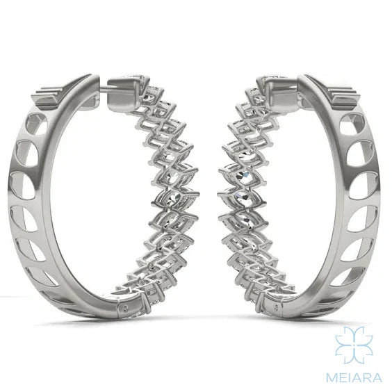 Asymmetric Couture Hoop Earrings - view 5