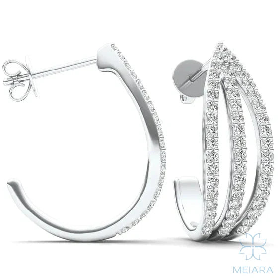 Triple Arc Hoop Earrings - view 2