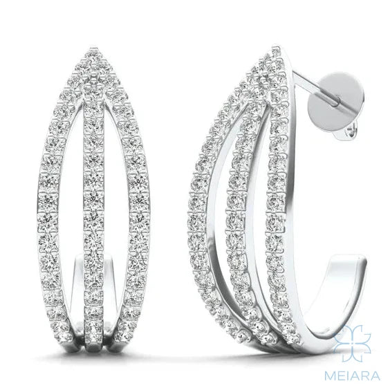 Triple Arc Hoop Earrings - view 3