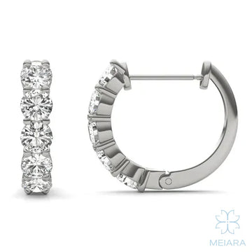 Eve Five Stone Hoop Earrings