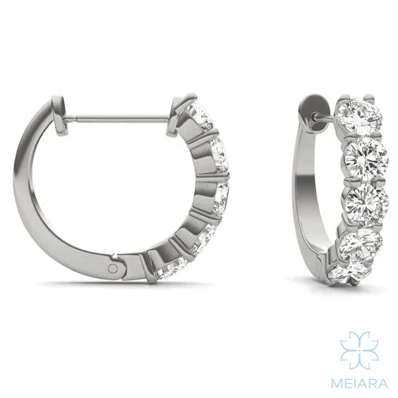 Eve Five Stone Hoop Earrings