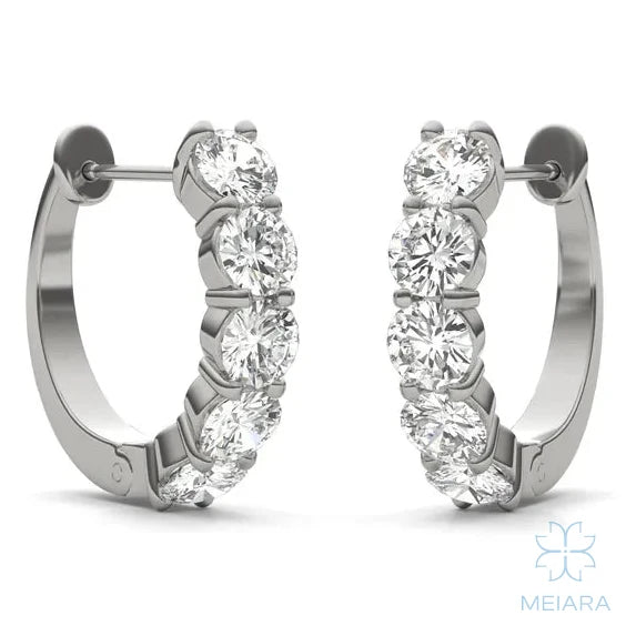 Eve Five Stone Hoop Earrings