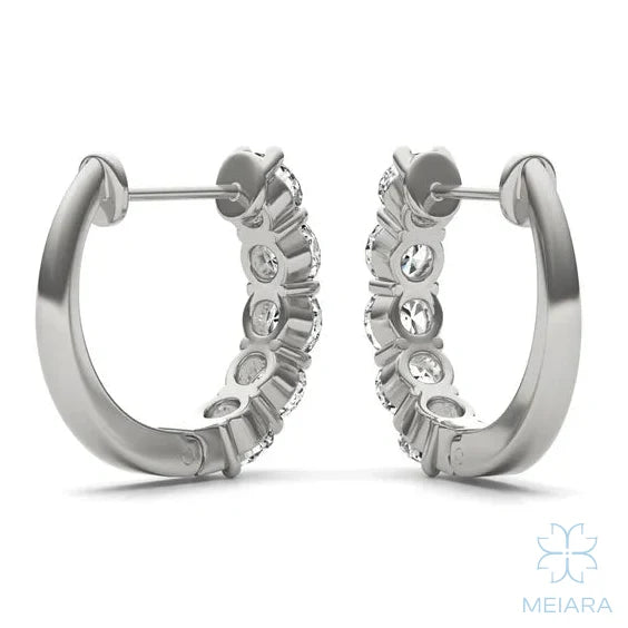 Eve Five Stone Hoop Earrings