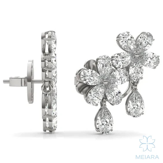 Viola Climber Drop Earrings - view 2
