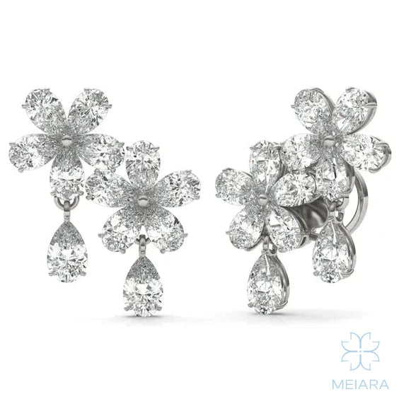 Viola Climber Drop Earrings - view 3