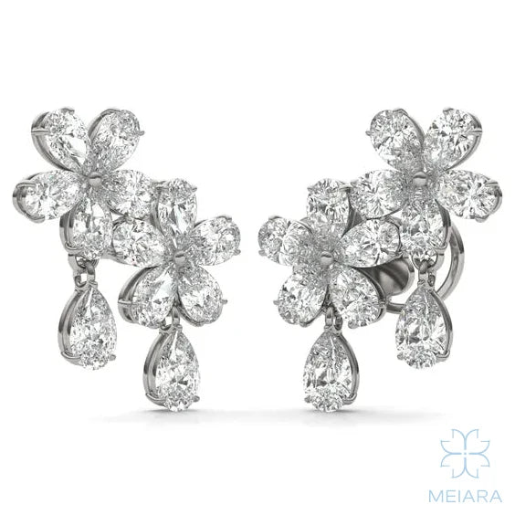Viola Climber Drop Earrings - view 4