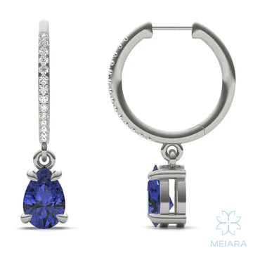 Solis Sapphire Huggie Drop Earrings
