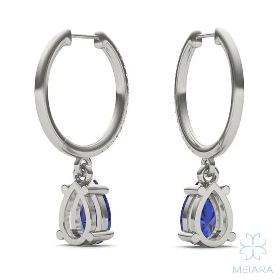 Solis Sapphire Huggie Drop Earrings