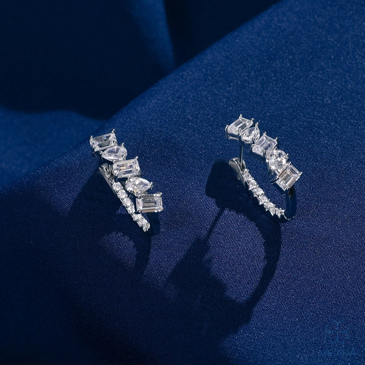 Aria Drop and Emerald Cut Hoop Earrings