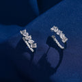 Aria Drop and Emerald Cut Hoop Earrings