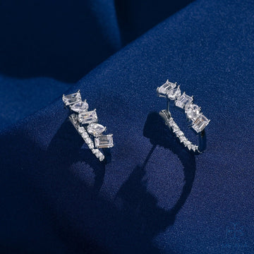Aria Drop and Emerald Cut Hoop Earrings