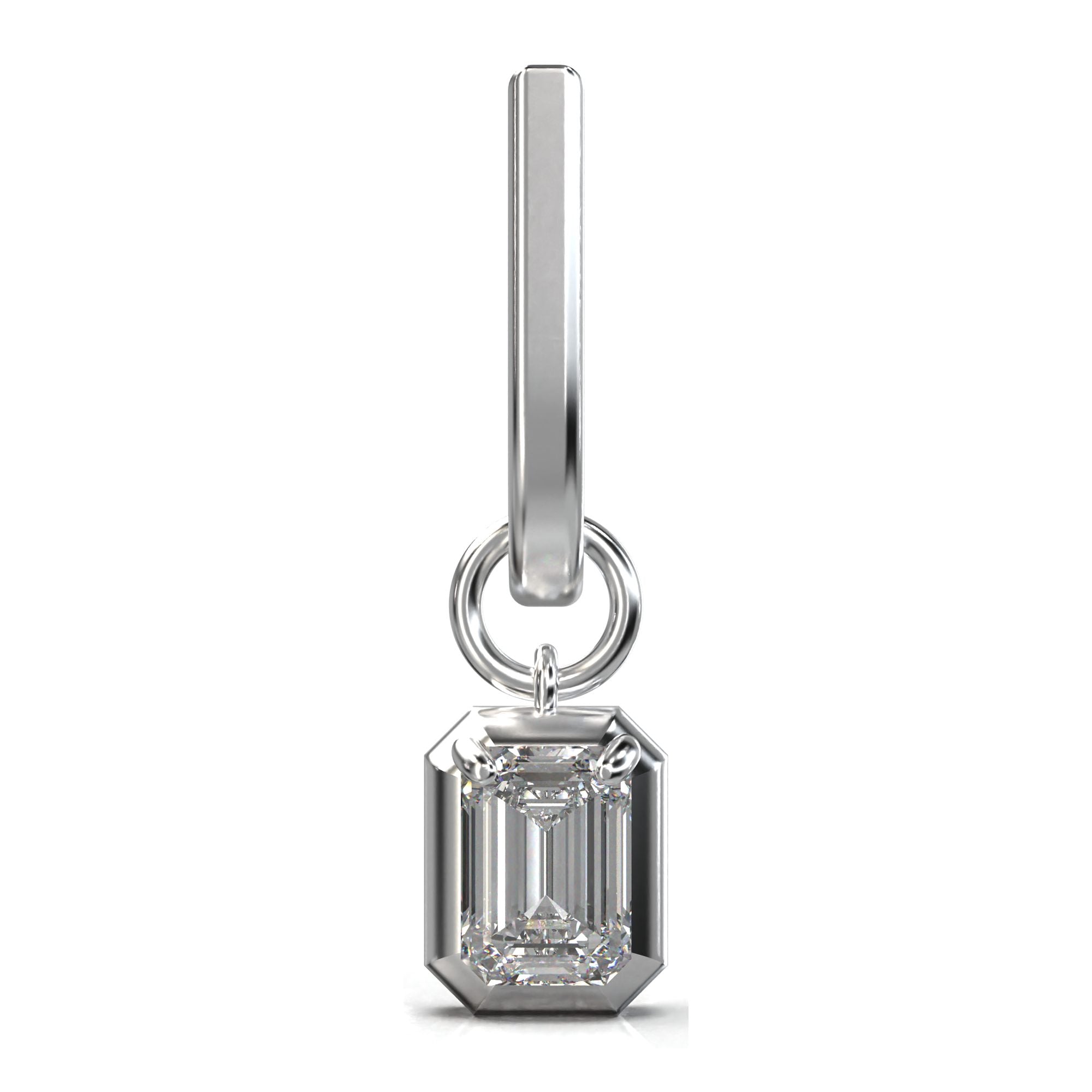 Aria Drop and Emerald Cut Hoop Earrings