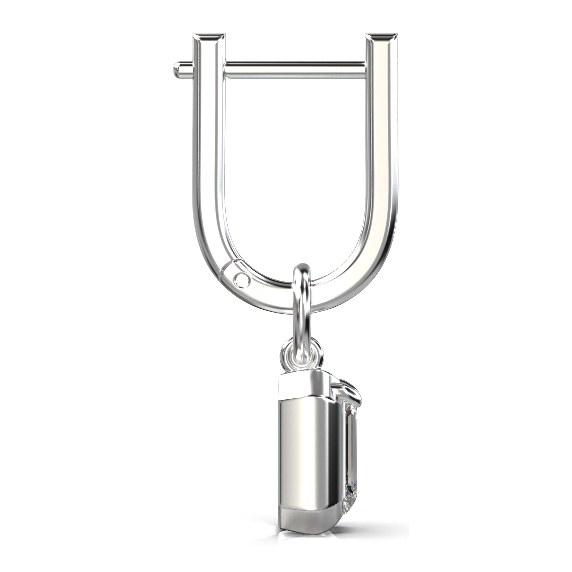 Aria Drop and Emerald Cut Hoop Earrings