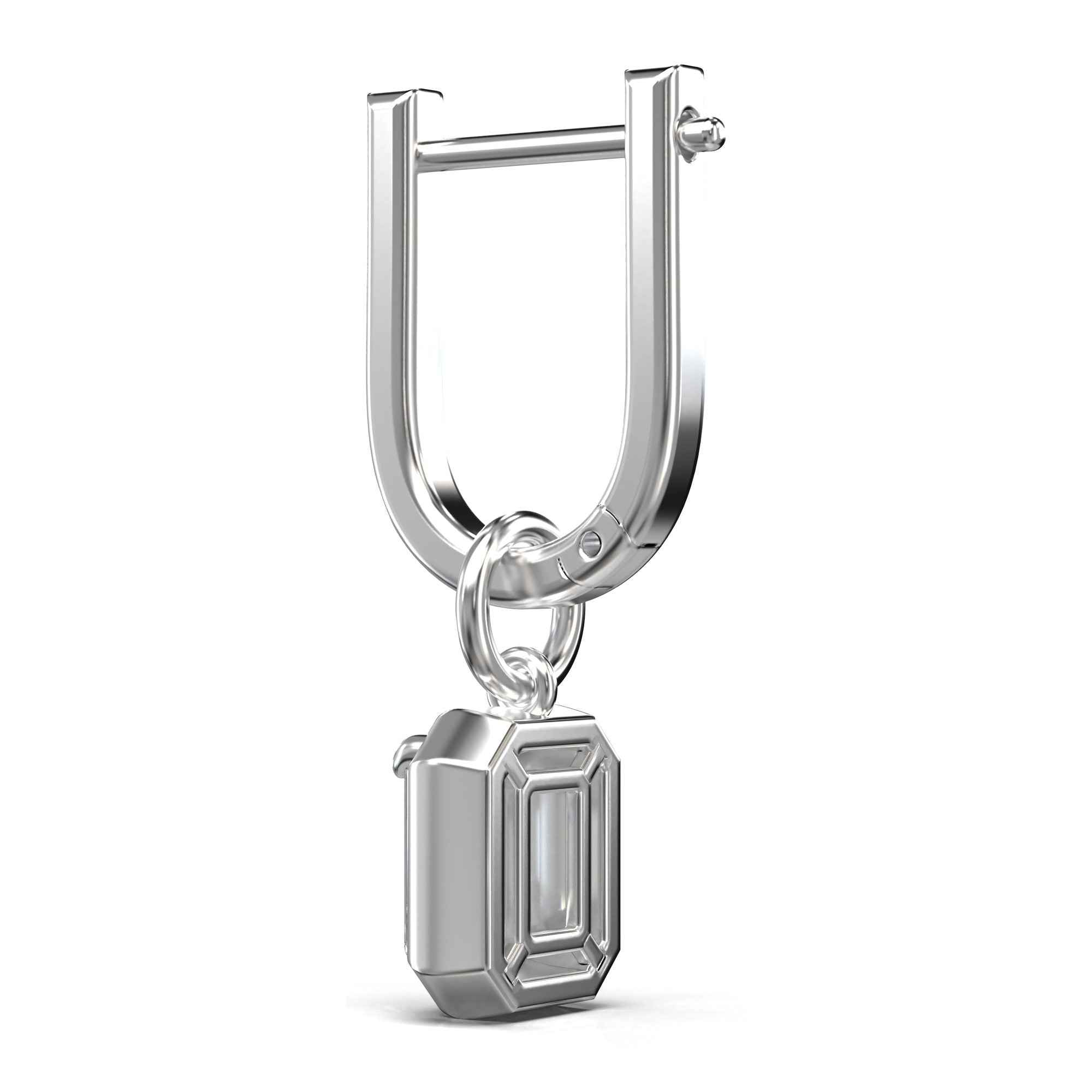 Aria Drop and Emerald Cut Hoop Earrings