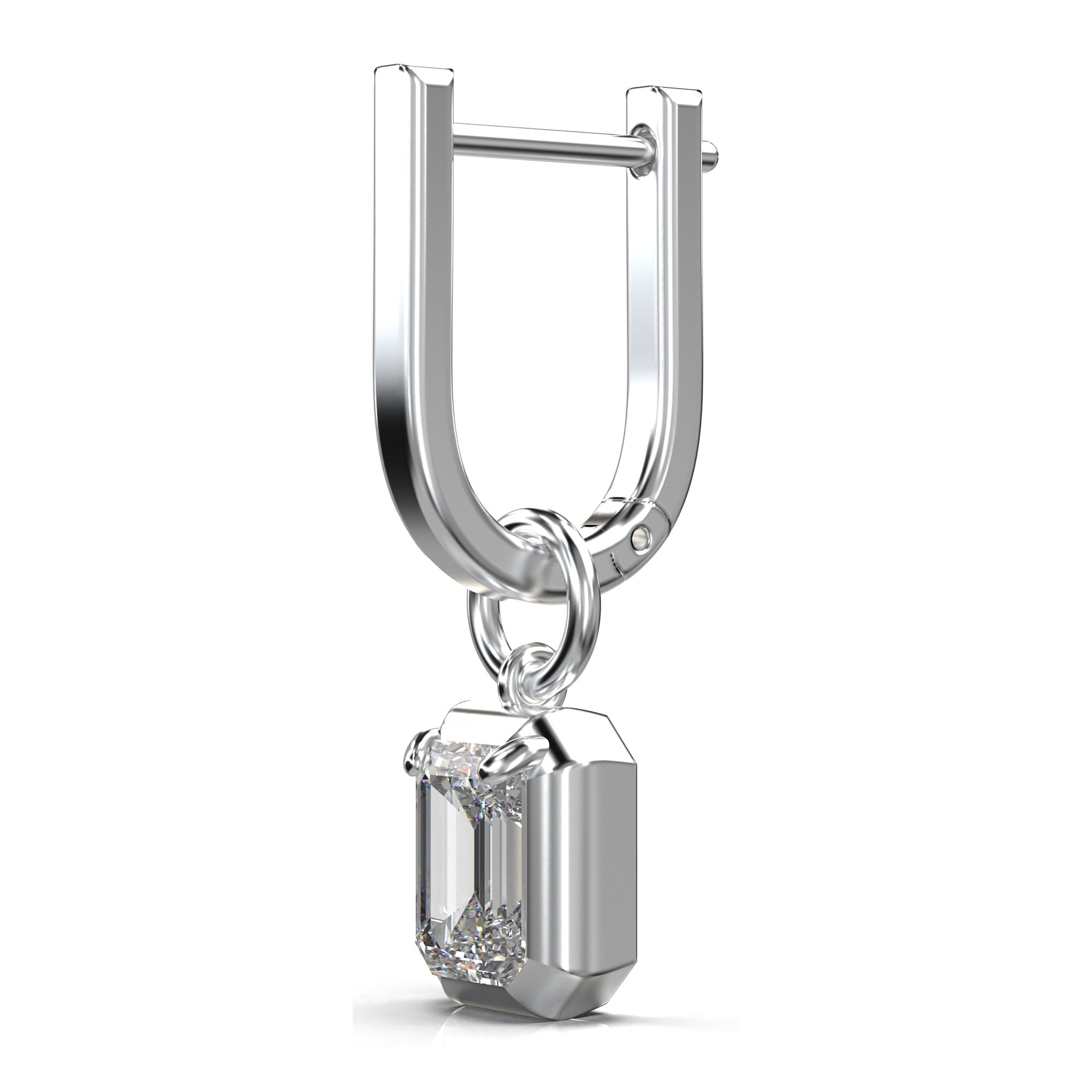 Aria Drop and Emerald Cut Hoop Earrings