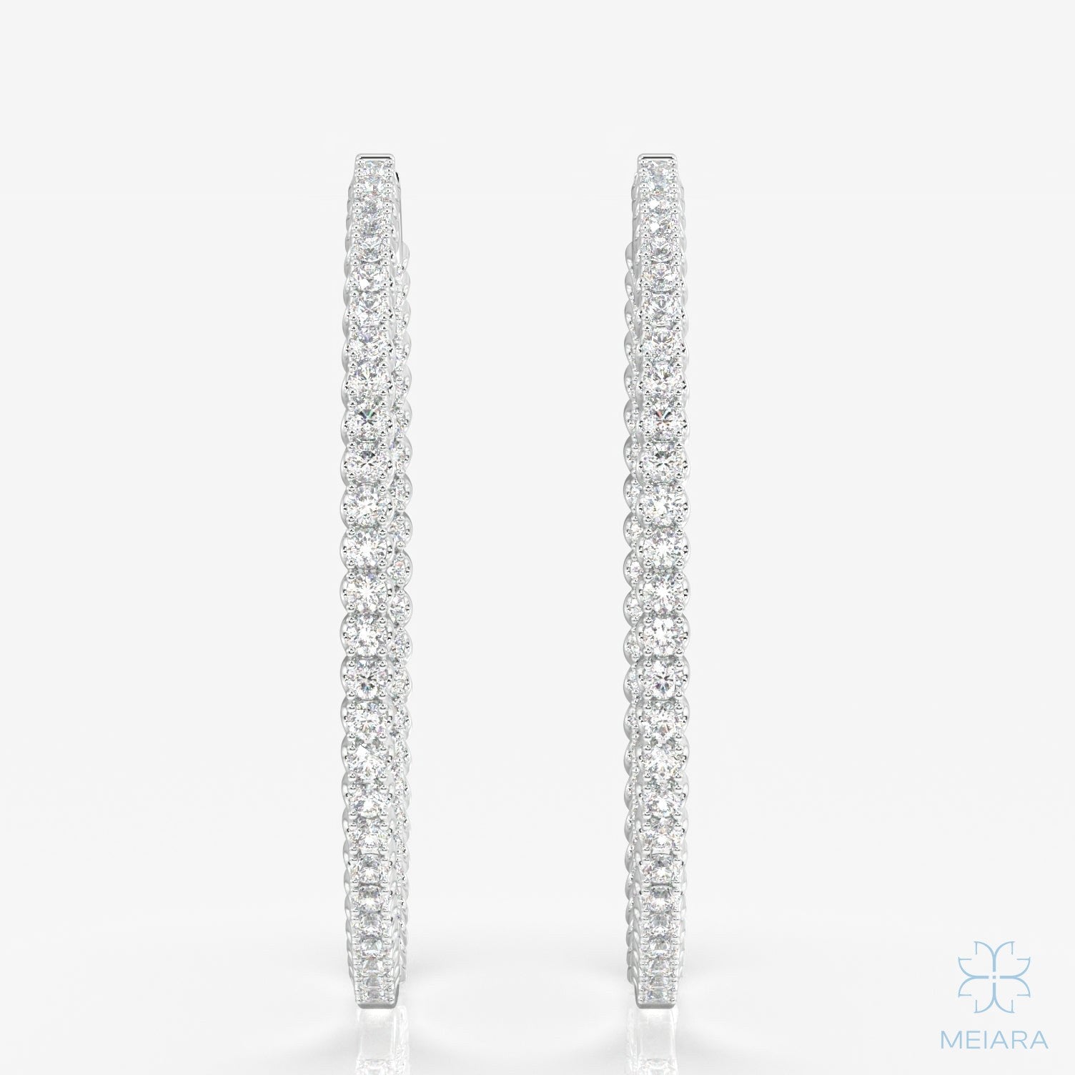 Eve Round Cut Bigger Hoop Earrings