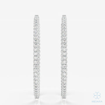 Eve Round Cut Bigger Hoop Earrings