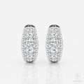 Eve Round Cut Triple Row Hoop Earrings