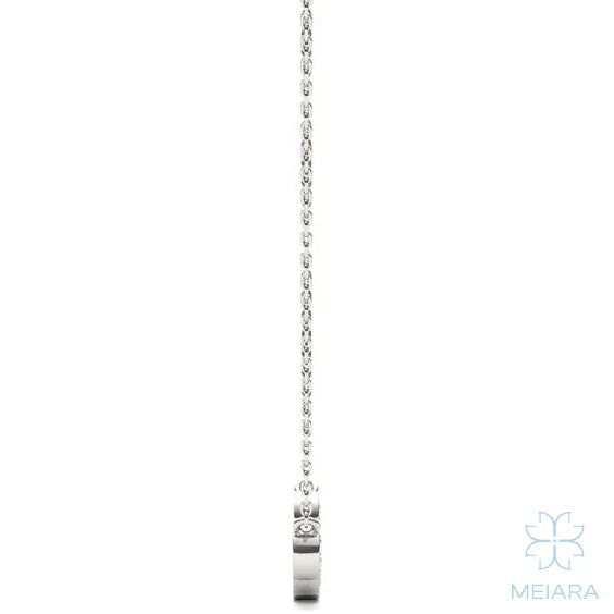 Curved Bar Lab-Grown Diamond Necklace - view 2