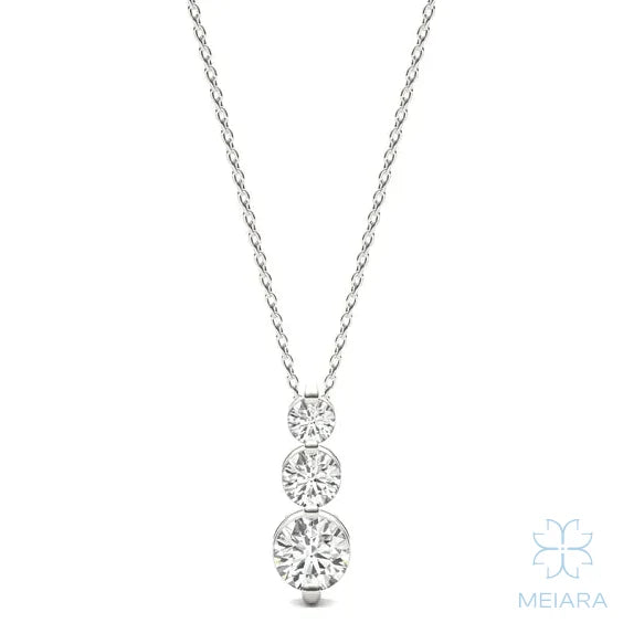 Mia Shared-Prong Lab-Grown Diamond Pendant - view 1