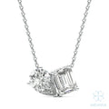 Eve Pear & Emerald Toi et Moi Necklace