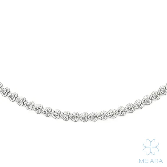 Eternal Heart Tennis Necklace - view 3