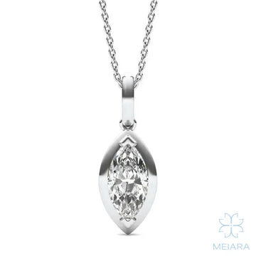 Marquise Bezel Illusion Pendant - view 1