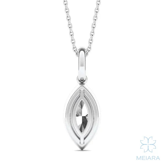 Marquise Bezel Illusion Pendant - view 3
