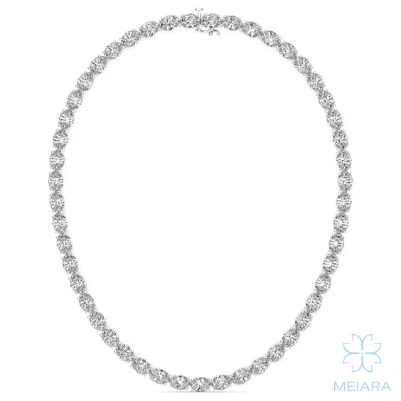 Oval East-West Classic Tennis Necklace - view 1