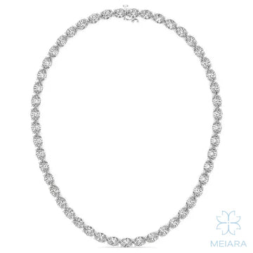 Oval East-West Classic Tennis Necklace - view 1