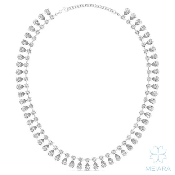 Elizabeth Pear Tennis Necklace - view 1