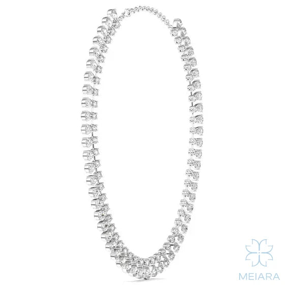 Elizabeth Pear Tennis Necklace - view 2