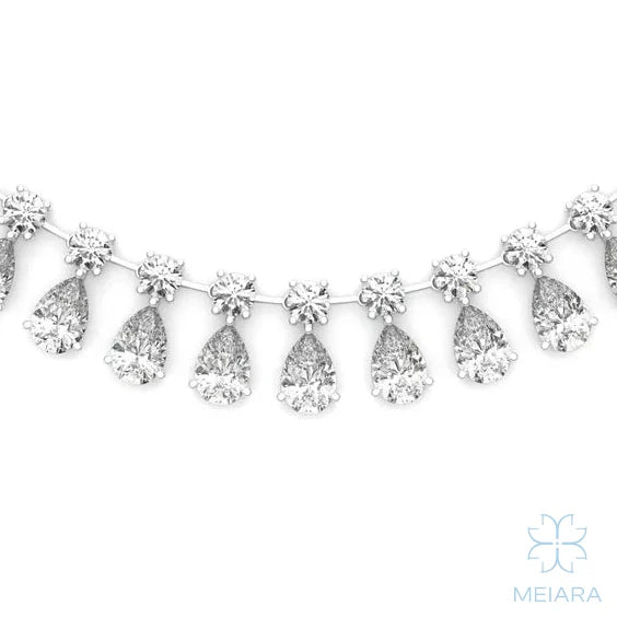 Elizabeth Pear Tennis Necklace - view 3