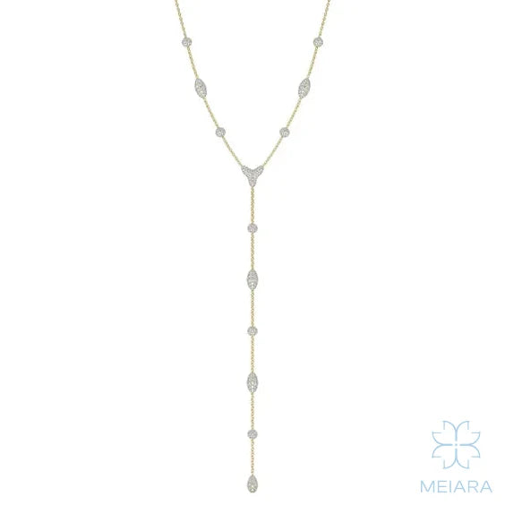 Décolleté Pavé Couture Lariat Necklace - view 1