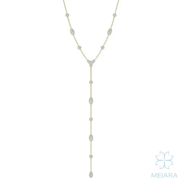 Décolleté Pavé Couture Lariat Necklace - view 1